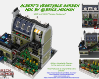 Albert's Garden - Backyard MOC for set #10243 "Parisian Restaurant"