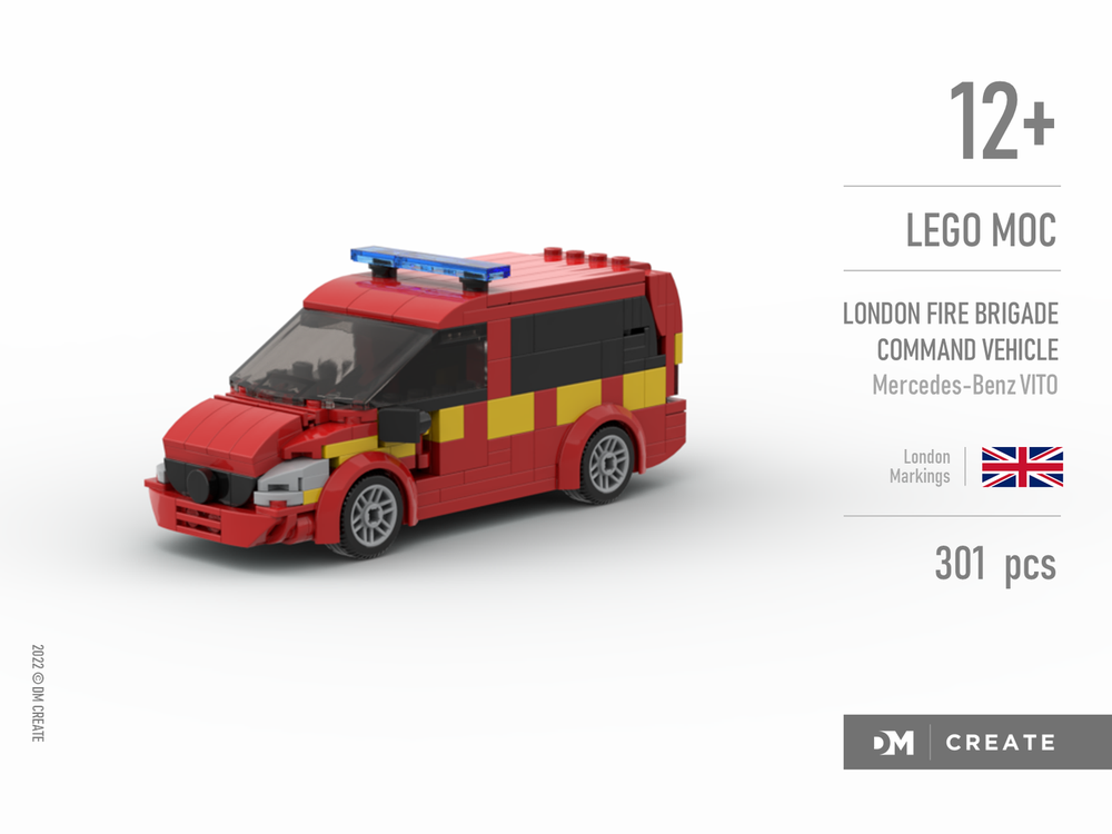 LEGO MOC-98848 London Fire Brigade - Command Vehicle - Mercedes