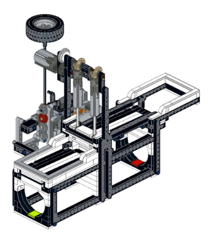 Lego Moc Gbc Module Linear Lift V2 By Randombrick23 Rebrickable Build With Lego 9516