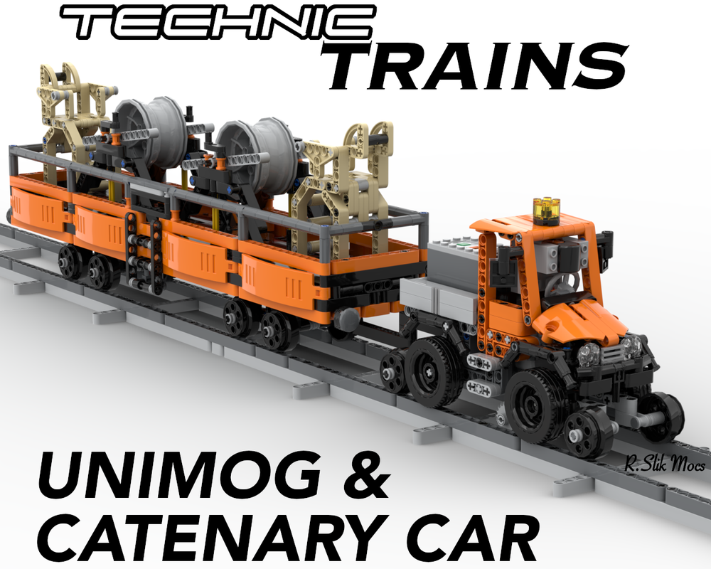 LEGO MOC Technic Train: UNIMOG Catenary Car Wood (Tan) Ladders