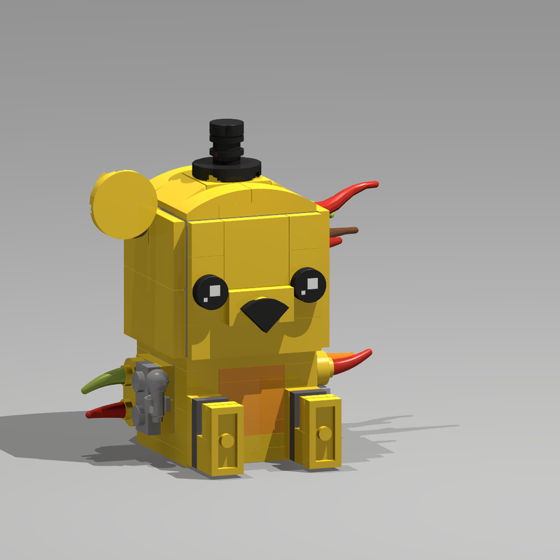 LEGO MOC Bricheadz: Fnaf 1: Golden freddy (2.0) by gamesandmovierecreation