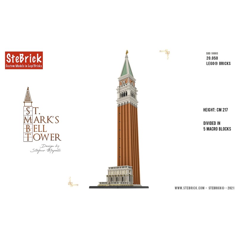 LEGO MOC St. Mark's Bell Tower - Venice by STEBRICK | Rebrickable