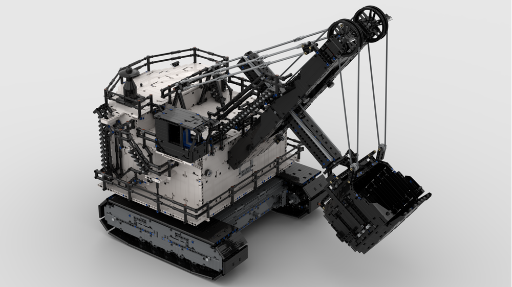 LEGO MOC-99684 Rope Shovel excavator white by Domi333555