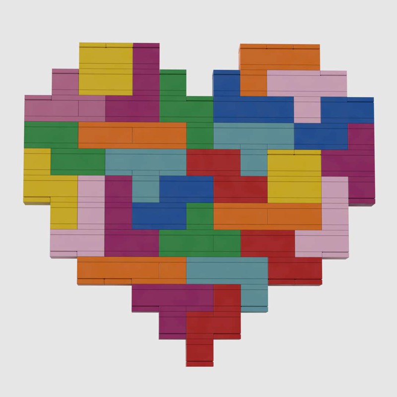 LEGO MOC Tetris Heart by uminuo | Rebrickable - Build with LEGO