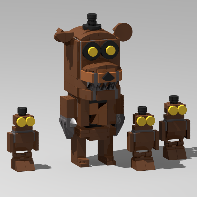 LEGO MOC Fnaf 4 nightmare animatronics pack by