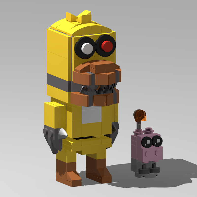 LEGO MOC Bricheadz: Fnaf 2: Withered: W.Chica (2.0) by