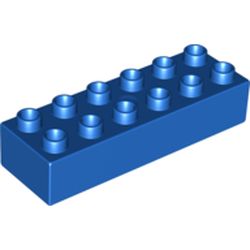 LEGO part 10002300 DUPLO BRICK 2X6 in Bright Blue/ Blue