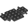 Black Vehicle Base 4 x 7 x 2/3 with 3 x 4 Recessed, Wheel Pins