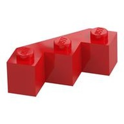 LEGO part 2462 FACET BRICK 3X3X1 in Bright Red/ Red