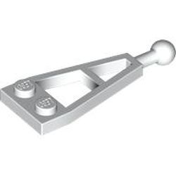 LEGO part  PLATE 1X2X4 W. BALL in White