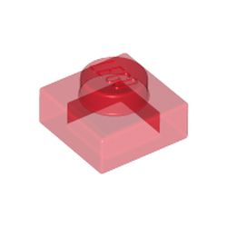 LEGO part 10028554 PLATE 1X1 in Transparent Red/ Trans-Red