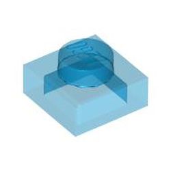 LEGO part 10028554 PLATE 1X1 in Transparent Blue/ Trans-Dark Blue