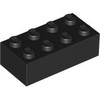 Black Brick 2 x 4
