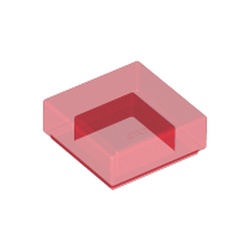 LEGO part 35403 FLAT TILE 1X1 in Transparent Red/ Trans-Red