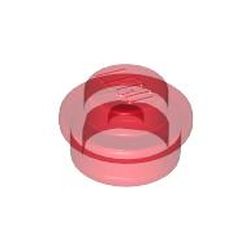 LEGO part 6208450 PLATE 1X1 ROUND in Transparent Red/ Trans-Red