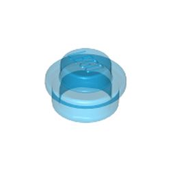 LEGO part 6240214 PLATE 1X1 ROUND in Transparent Blue/ Trans-Dark Blue