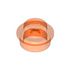 34823 PLATE 1X1 ROUND in Transparent Fluorescent Reddish Orange/ Trans-Neon Orange
