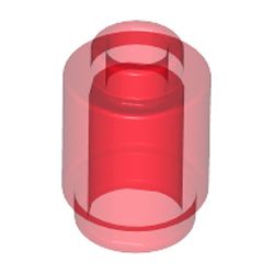 LEGO part 6238673 ROUND BRICK 1X1 in Transparent Red/ Trans-Red