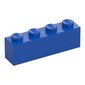 Brick 1 x 4 with White 'POLICE' Thin Print