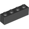Black Brick 1 x 4