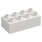 Duplo Brick 2 x 4 with 'ZOO' with Tiger Stripes Print