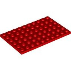 LEGO part 10003033 PLATE 6X10 in Bright Red/ Red