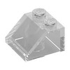 Trans-Clear Brick Sloped 45° 2 x 2