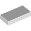 White Tile 1 x 2 with Groove