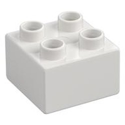Duplo Brick 2 x 2 with 'BANANAS' AND Two Bunches of Bananas Print