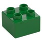 Duplo Brick 2 x 2 with Number 1 Yellow Print