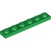 Green Plate 1 x 6