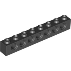 Lego 8x Technic Brick 1x8 Black 3702 Lot FREE Shipping on Shopping!