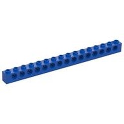 LEGO part  BRICK 1X16, Ø4,9 in Bright Blue/ Blue