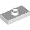 White Plate Special 1 x 2 with 1 Stud with Groove and Inside Stud Holder (Jumper)