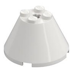 LEGO part  ROCKET STEP 4X4X2 in White
