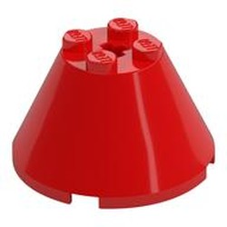 LEGO part 3943 ROCKET STEP 4X4X2 in Bright Red/ Red