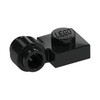 Black Plate Special 1 x 1 with Clip Light, Bar Hole [Thick Ring]