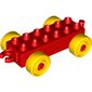 Duplo Car Base 2 x 6 with Yellow Wheels and Open Hitch End