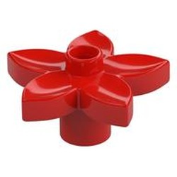 LEGO part  DUPLO FLOWER in Bright Red/ Red