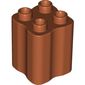 Duplo Brick 2 x 2 x 2 with Indented Sides (Tree Trunk)