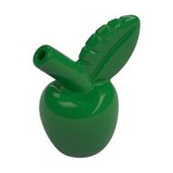 LEGO part 33051 APPLE WITH LEAF in Dark Green/ Green