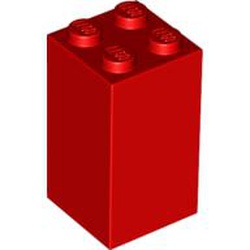 LEGO part  BRICK 2X2X3 in Bright Red/ Red
