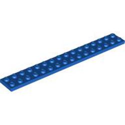 LEGO part 4282 Plate 2 x 16 in Bright Blue/ Blue
