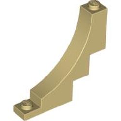 LEGO part 30099 BRICK WITH BOW 1X5X4 INV. in Brick Yellow/ Tan