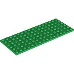 LEGO part 3027 PLATE 6X16 in Dark Green/ Green