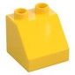 Duplo Brick 2 x 2 Slope 45° with Face with Red Hair Print