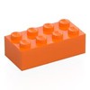 Orange Brick 2 x 4