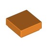 Orange Tile 1 x 1 with Groove