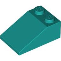 LEGO part 3298 ROOF TILE 2X3/25° in Bright Bluish Green/ Dark Turquoise
