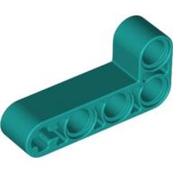 LEGO part 6298570 TECHNIC ANG. BEAM 4X2 90 DEG in Bright Bluish Green/ Dark Turquoise